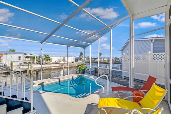 Slip & Dip - 2/2 Waterfront Pool Home